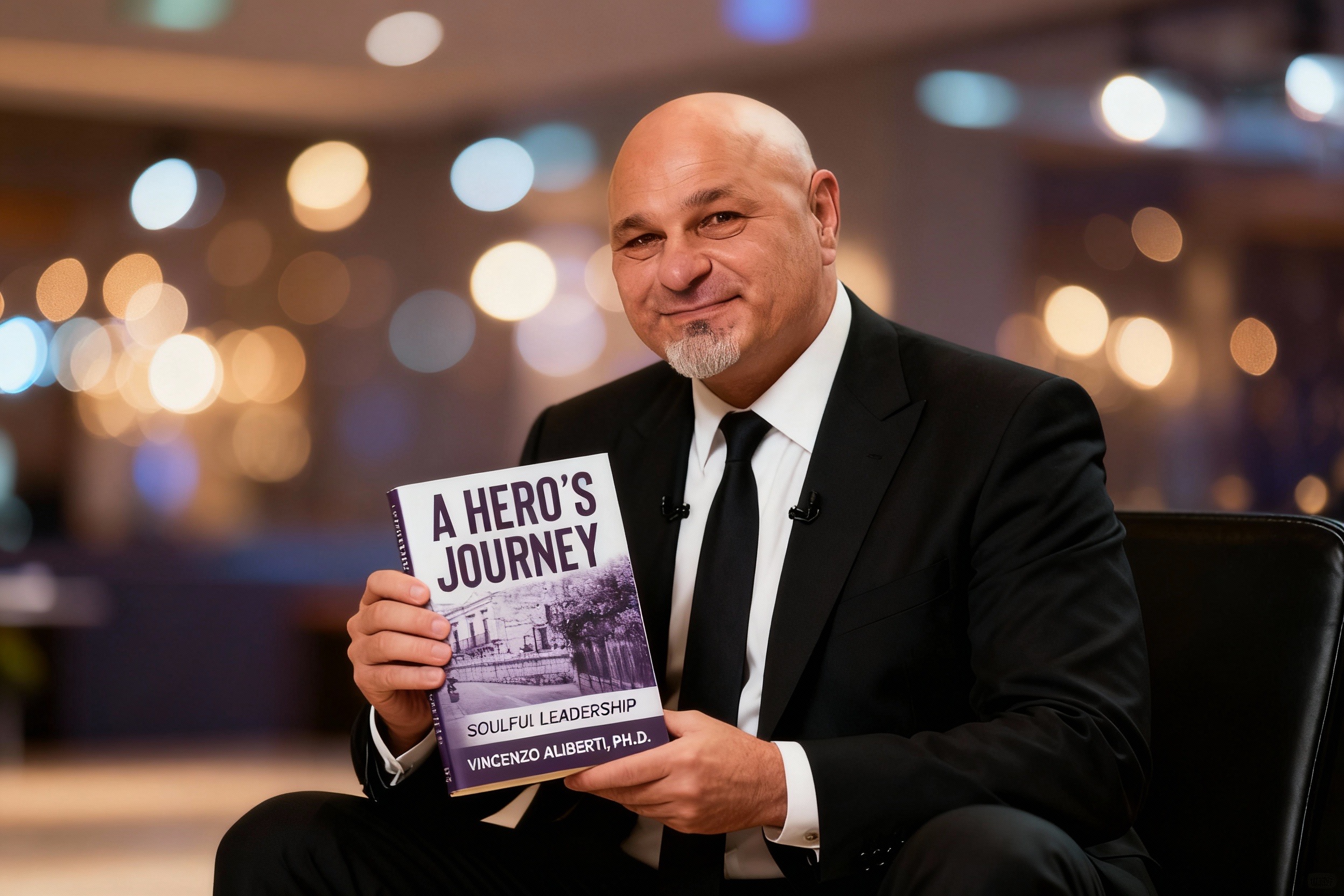 Dr. Vincenzo Aliberti holding one of his books